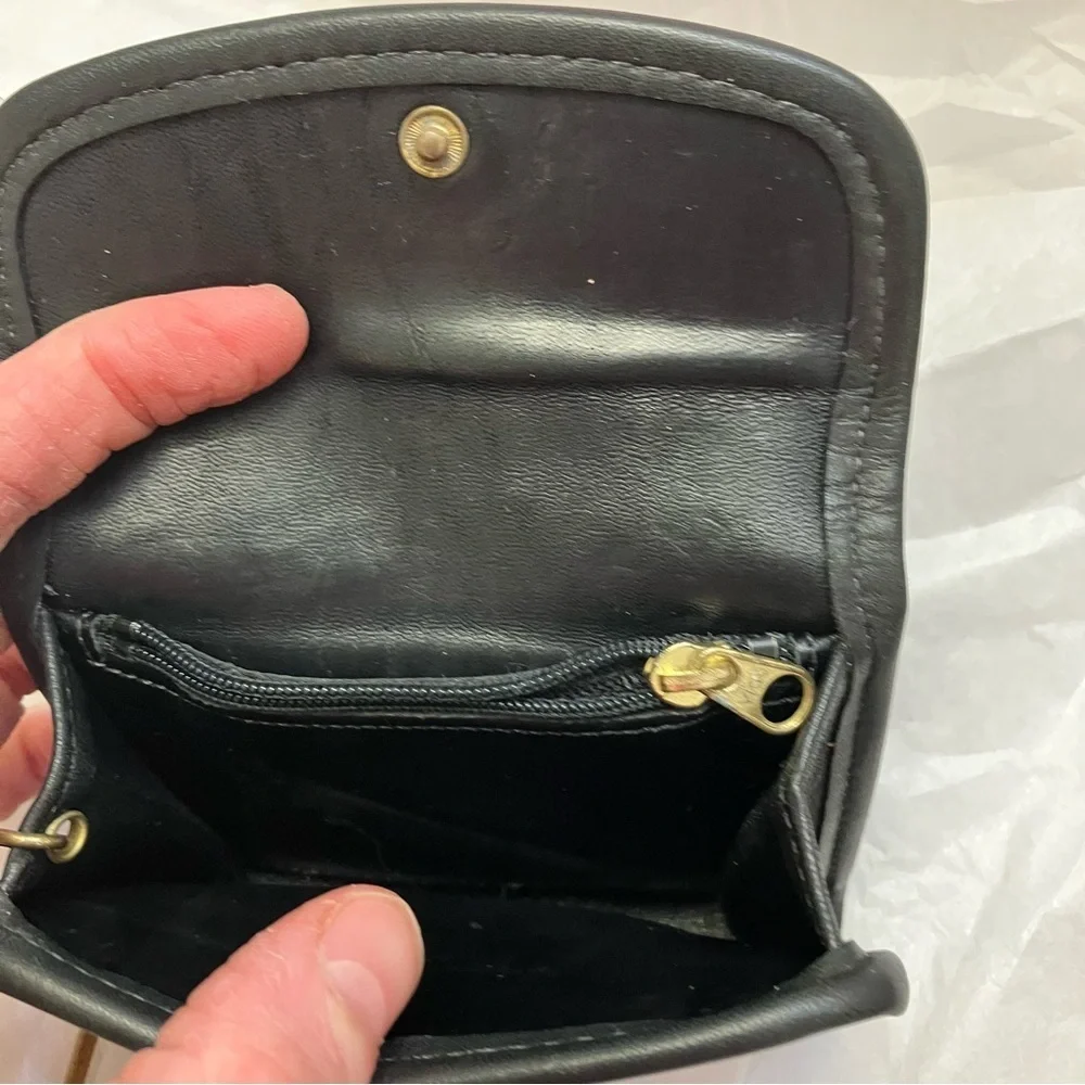 Coach vintage black leather Multifunction Wallet Cardholder